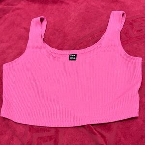 Pink  Ribbed Tank Top